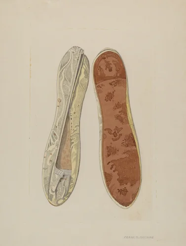 Slippers by Frank S. Browne, index of american design, 1940