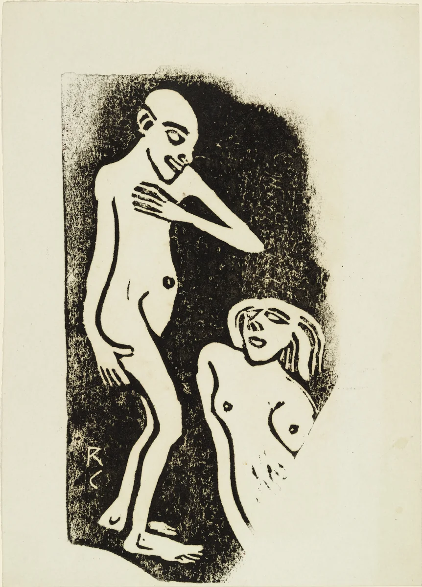 In Love (Verliebt) by Christian Rohlfs, print, 1912