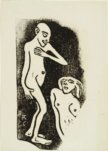In Love (Verliebt) by Christian Rohlfs, print, 1912