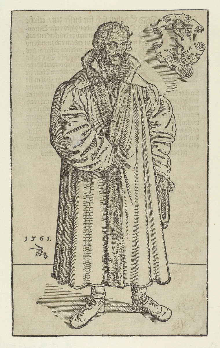 Philip Melanchthon, Full-Length Towards the Right by Lucas Cranach the Younger, print, 1561