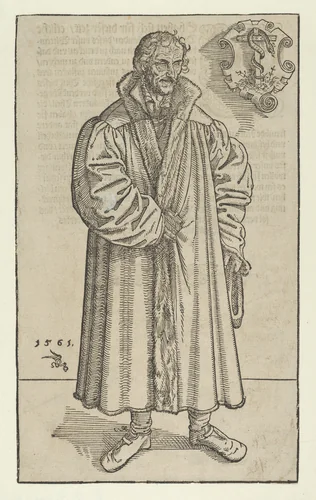 Philip Melanchthon, Full-Length Towards the Right by Lucas Cranach the Younger, print, 1561