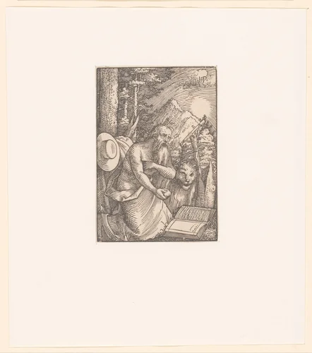 Heilige Hieronymus by anonymous, print, 1521