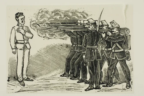 Execution by Firing Squad by José Guadalupe Posada, print, 1871-1913