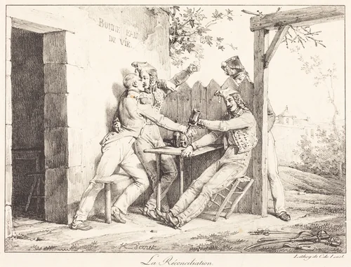 La Reconciliation by Horace Vernet, print, 1789-1863