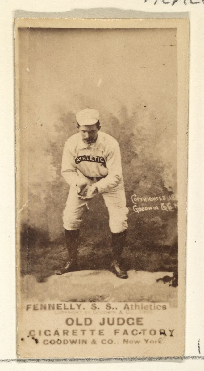 Fennelly, Shortstop, Philadelphia Athletics, from the Old Judge series (N172) for Old Judge Cigarettes by Goodwin & Company, photograph, 1887-1890