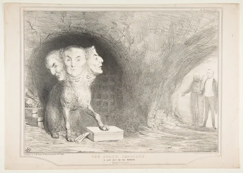 The State Cerberus, A Leaf Out of the Ænead, Freely Translated by John Doyle, print, 1834