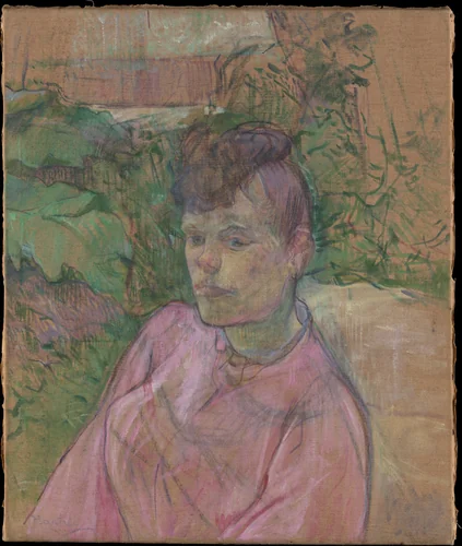 Woman in the Garden of Monsieur Forest by Henri de Toulouse-Lautrec, painting, 1889-1891