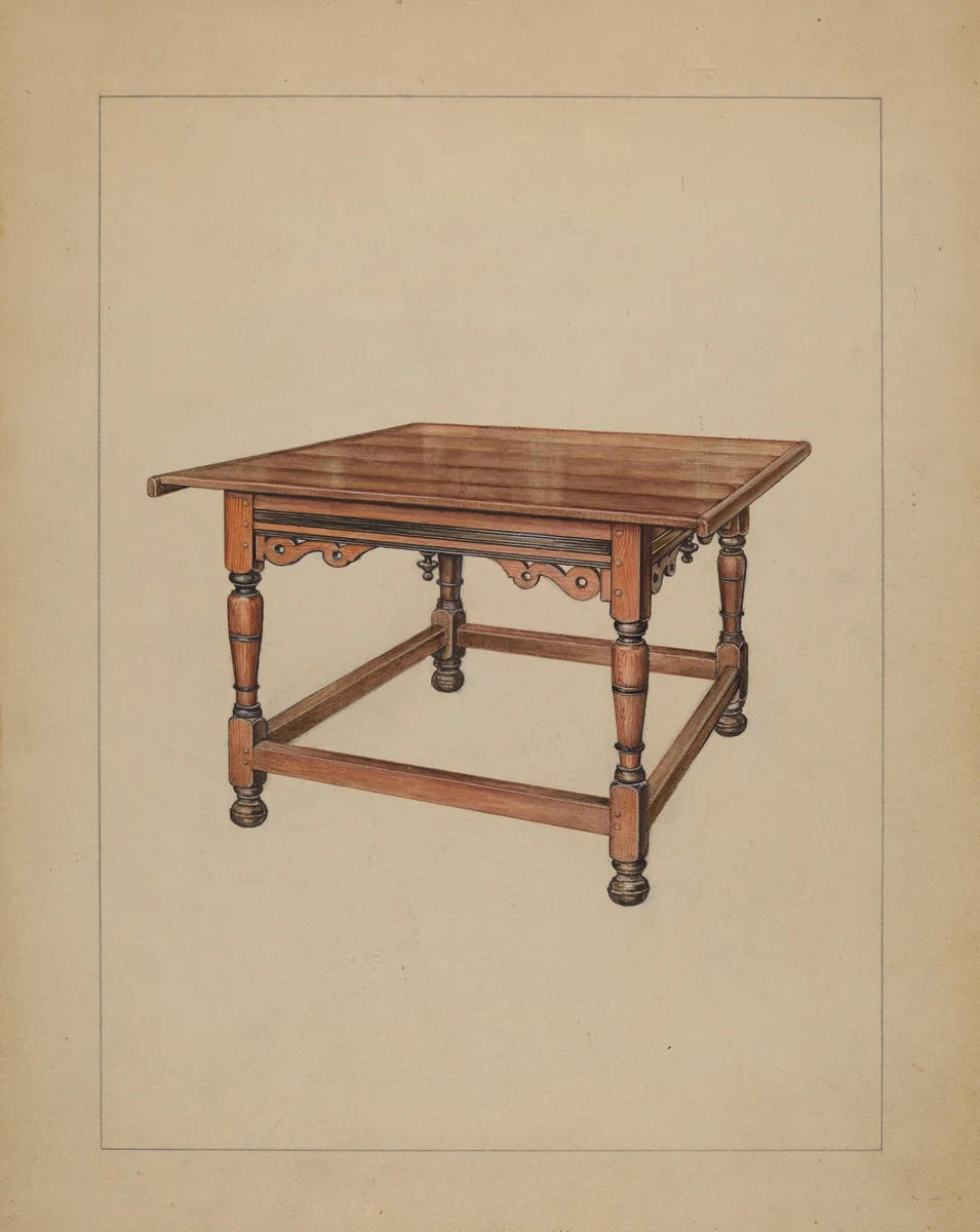 Table by Lawrence Phillips, index of american design, 1936