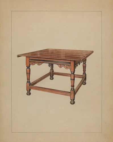 Table by Lawrence Phillips, index of american design, 1936