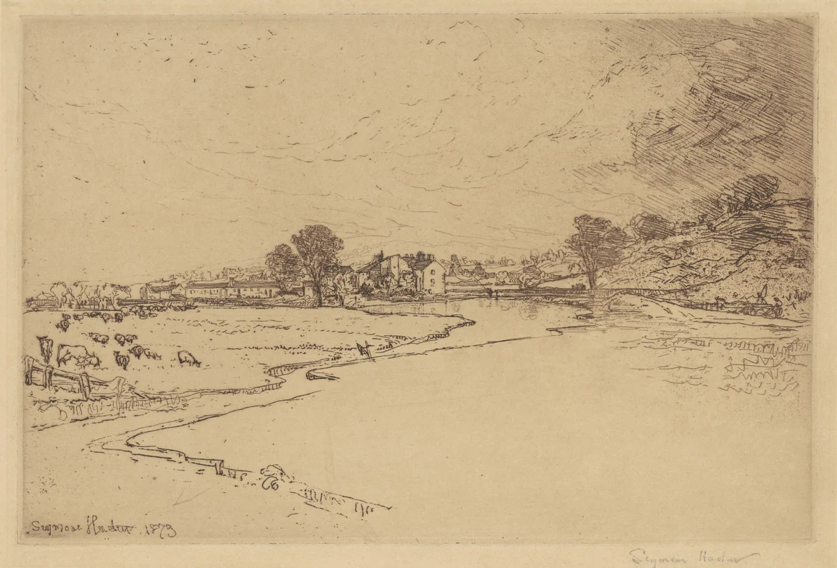 Sawley Abbey by Francis Seymour-Haden, print, 1873