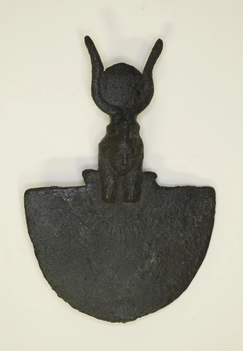 Amulet of an Aegis with the Head of Hathor by Egyptian, metalwork, -1069--332