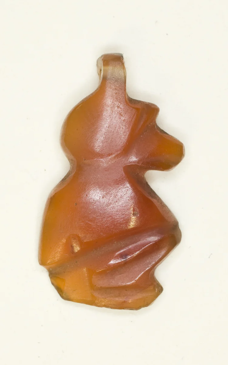 Amulet of a Sitting Baboon by Egyptian, metalwork, -1700