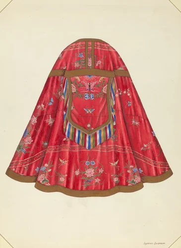 Ecclesiastical Vestment (back view) by Syrena Swanson, index of american design, 1940