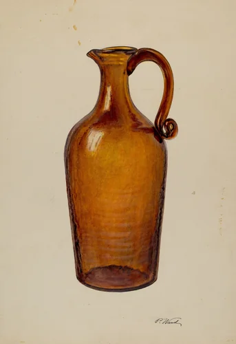 Glass Jug by Paul Ward, index of american design, 1940