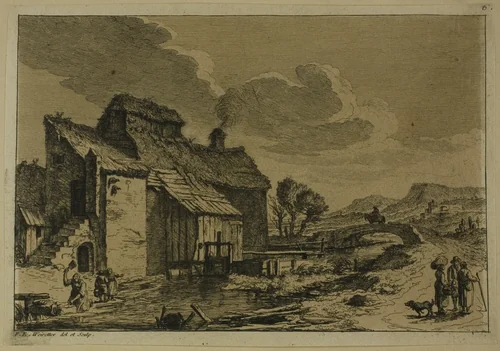 The Mill by the Stream by Franz Edmund Weirotter, print, 1750-1771