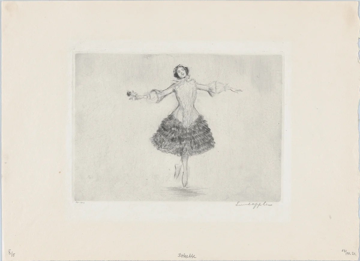 Coquette by Ernst Oppler, print, 1921