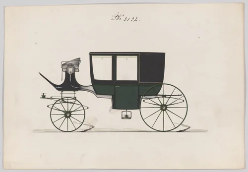 Coach #3132 by Brewster & Co., drawing, 1875