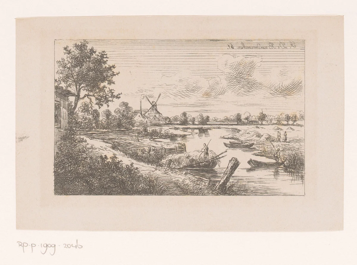Kanaal van Gent naar Brugge by anonymous, print, 1861-1909