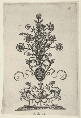 Reverse Copy of Design for a Pendant, from Ars His Myronis Nobilis Effingitus Pagellulis by Paul Birckenhultz, print, 1595-1605