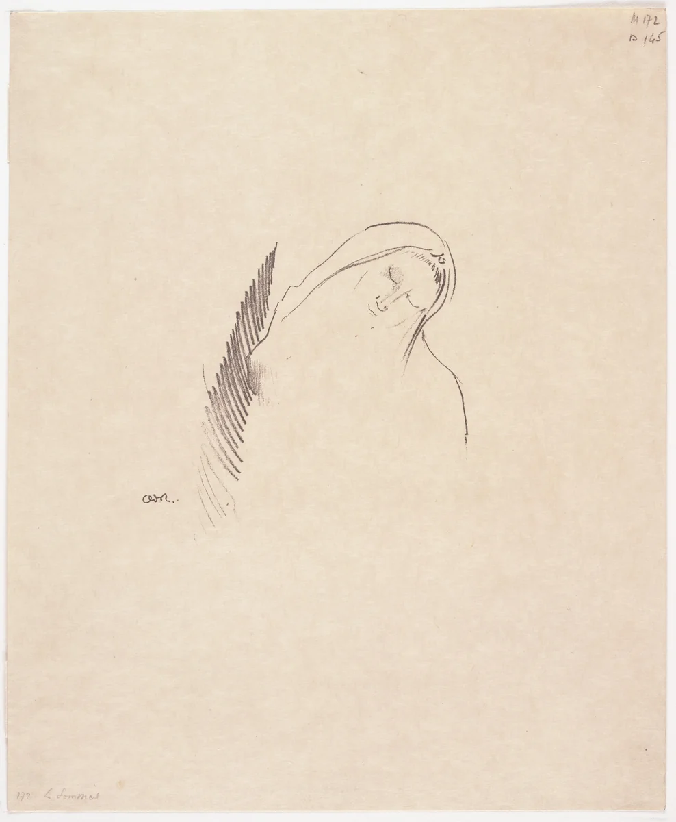 Sleep (Le Sommeil) by Odilon Redon, print, 1898