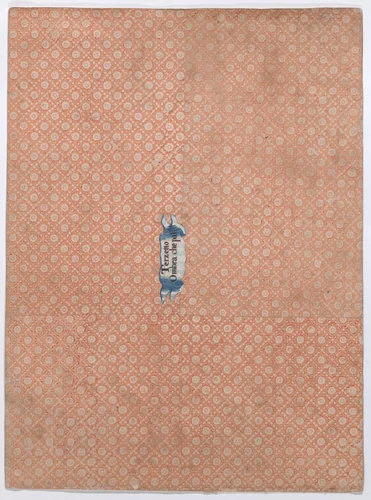 Sheet with overall dot and circle pattern by anonymous, print, 1800-1900