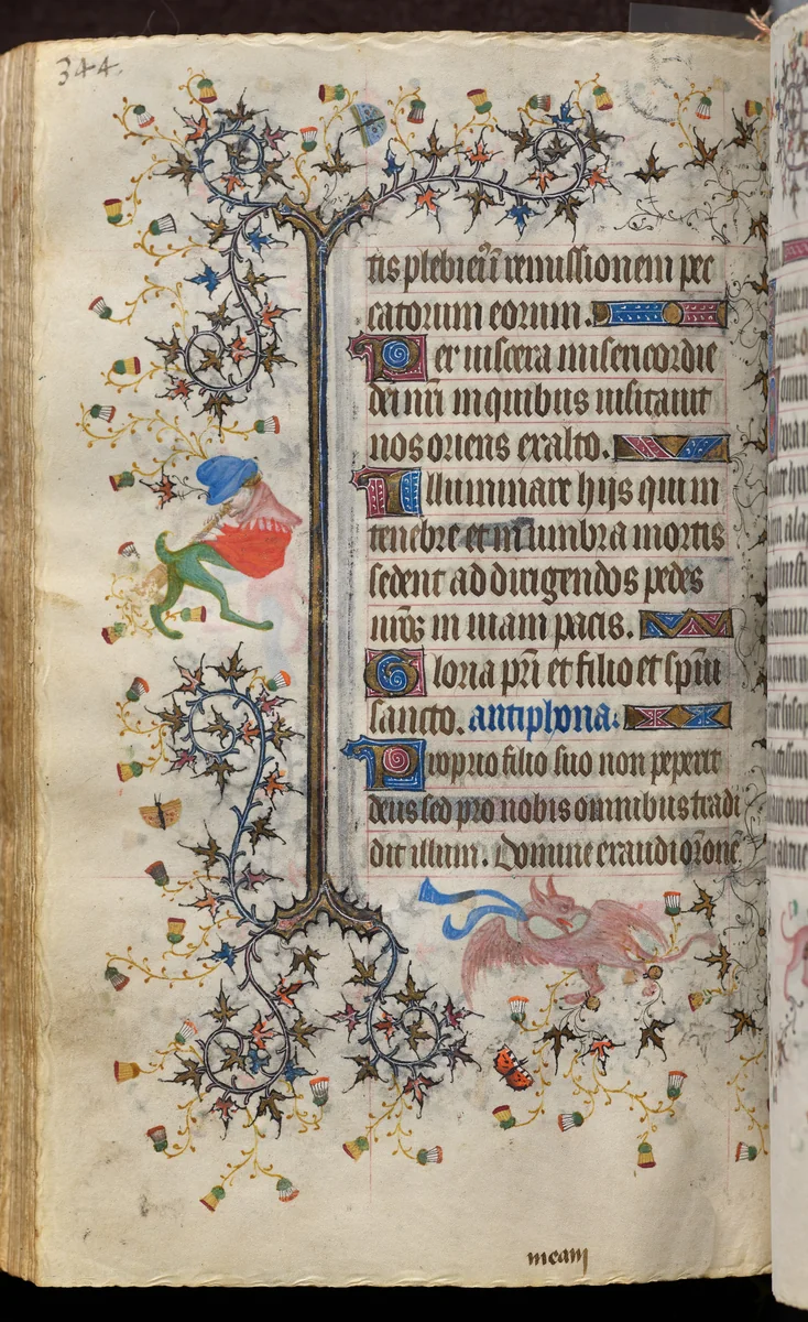 Hours of Charles the Noble, King of Navarre (1361-1425): fol. 167v, Text by Master of the Brussels Initials and Associates, book, 1400-1410