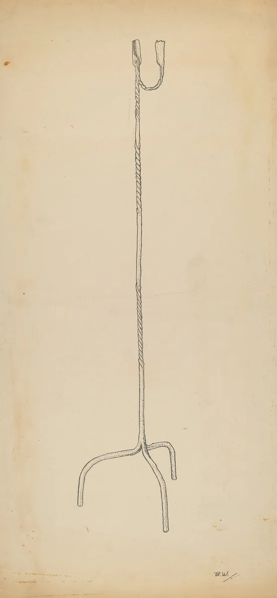 Candle Holder by American 20th Century, index of american design, 1935-1942