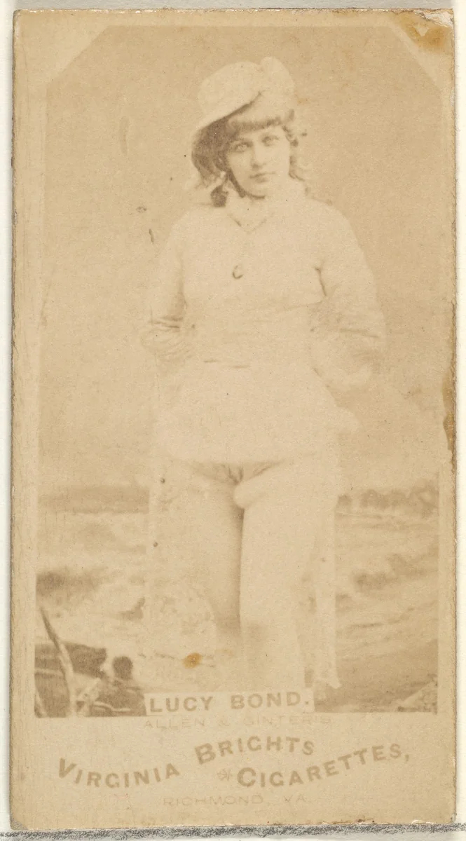 Lucy Bond, from the Actors and Actresses series (N45, Type 1) for Virginia Brights Cigarettes by Allen & Ginter, photograph, 1885-1891