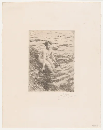 Wet by Anders Zorn, print, 1911