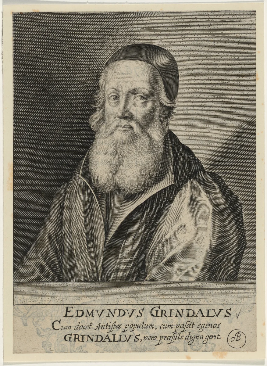 Edmund Grindal, Archbishop of Canterbury by Willem de Passe, print, 1620