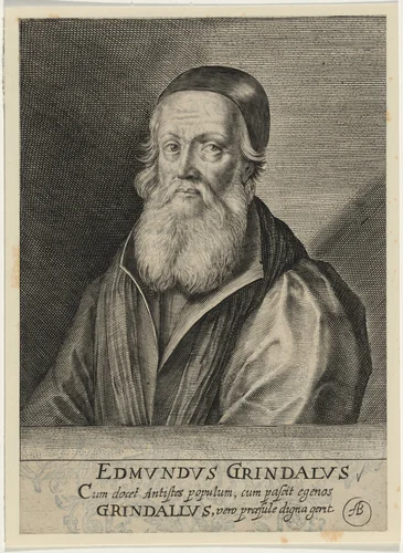 Edmund Grindal, Archbishop of Canterbury by Willem de Passe, print, 1620