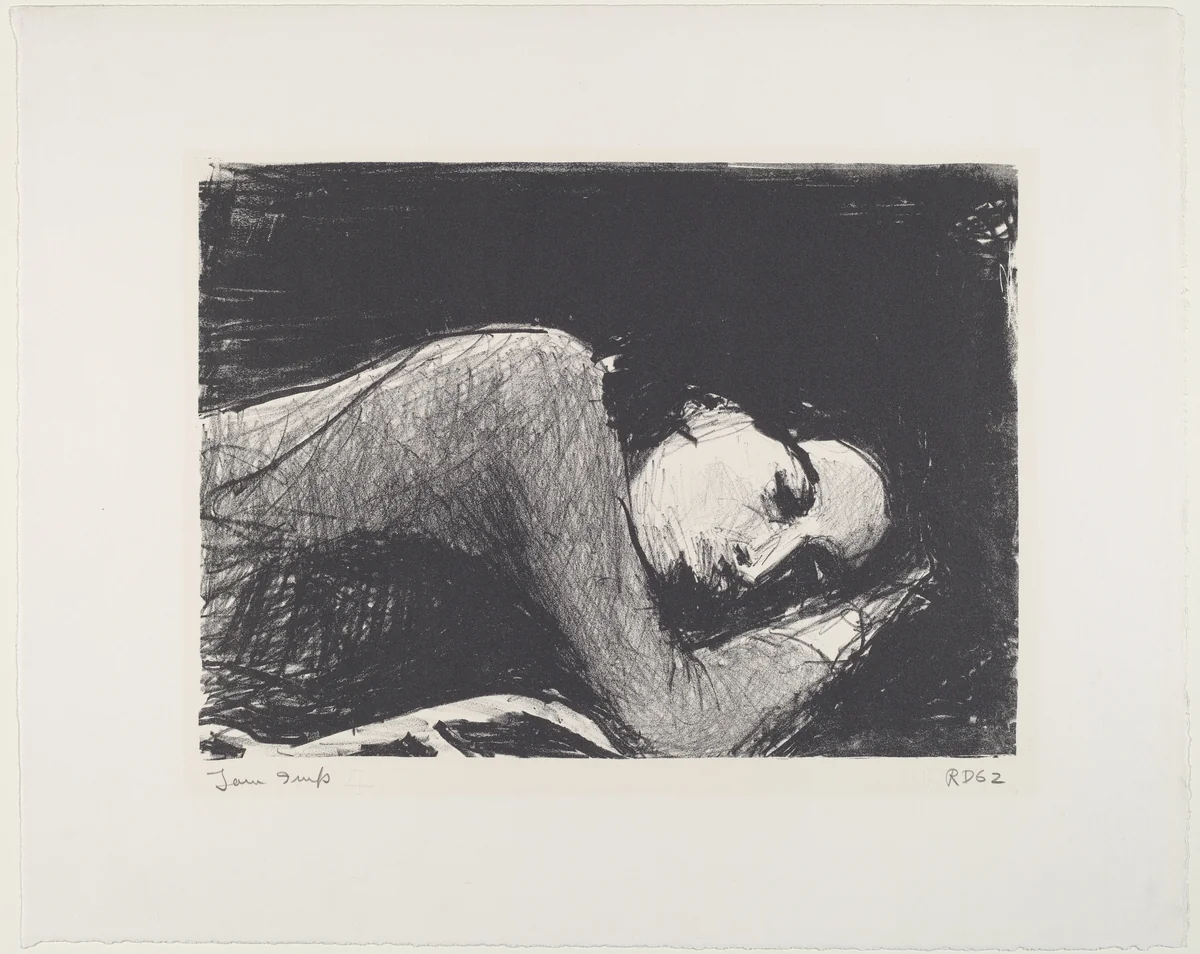 Sleeping Girl by Richard Diebenkorn, print, 1962