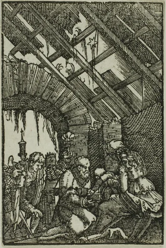 The Adoration of the Magi, from The Fall and Redemption of Man by Albrecht Altdorfer, print, 1510-1518
