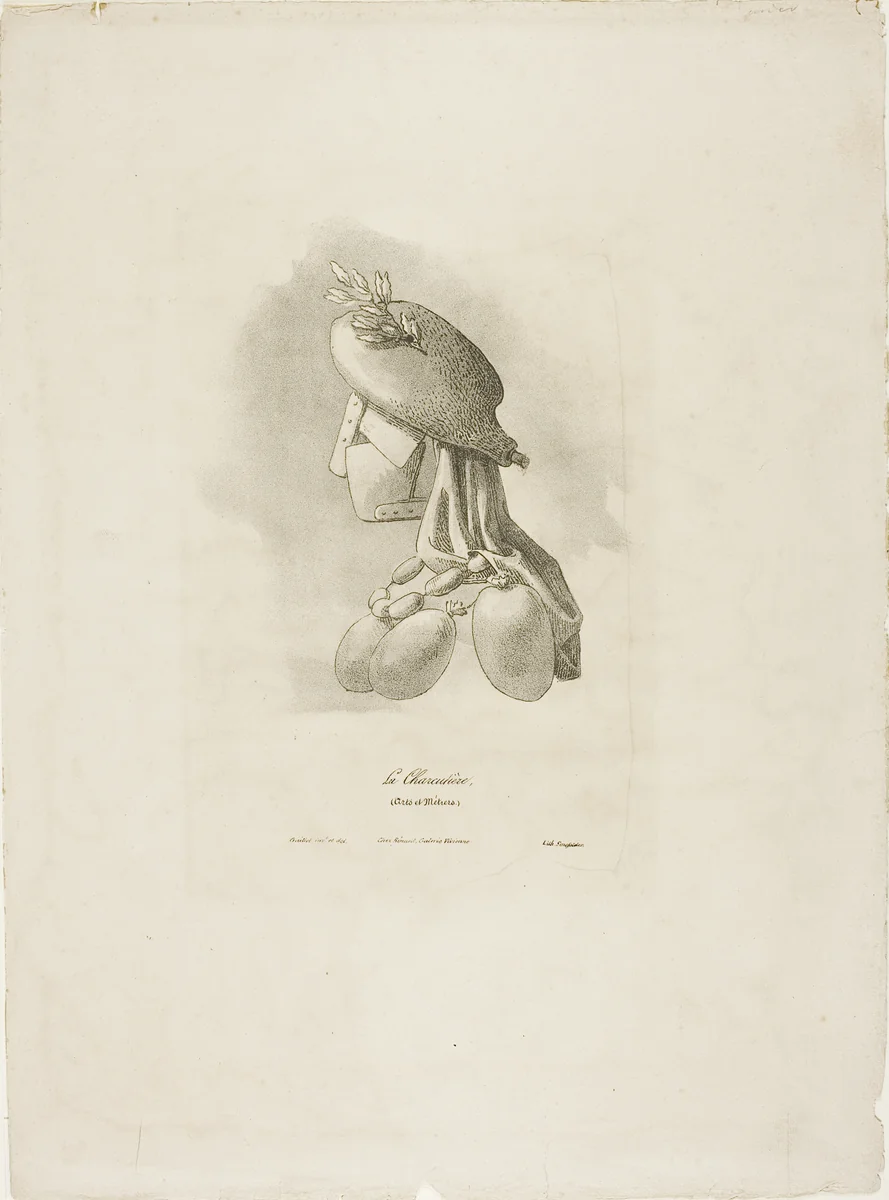 The Butcher-Woman, from Arts et Métiers by Bernard Gaillot, print, 1838