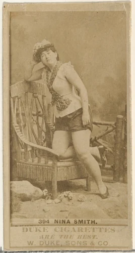 Card Number 394, Nina Smith, from the Actors and Actresses series (N145-7) issued by Duke Sons & Co. to promote Duke Cigarettes by W. Duke, Sons & Co., photograph, 1880-1889