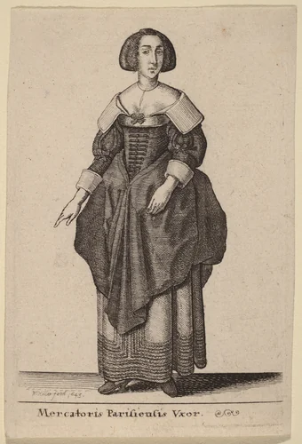 Mercatoris Parisiensis Vxor by Wenceslaus Hollar, print, 1643