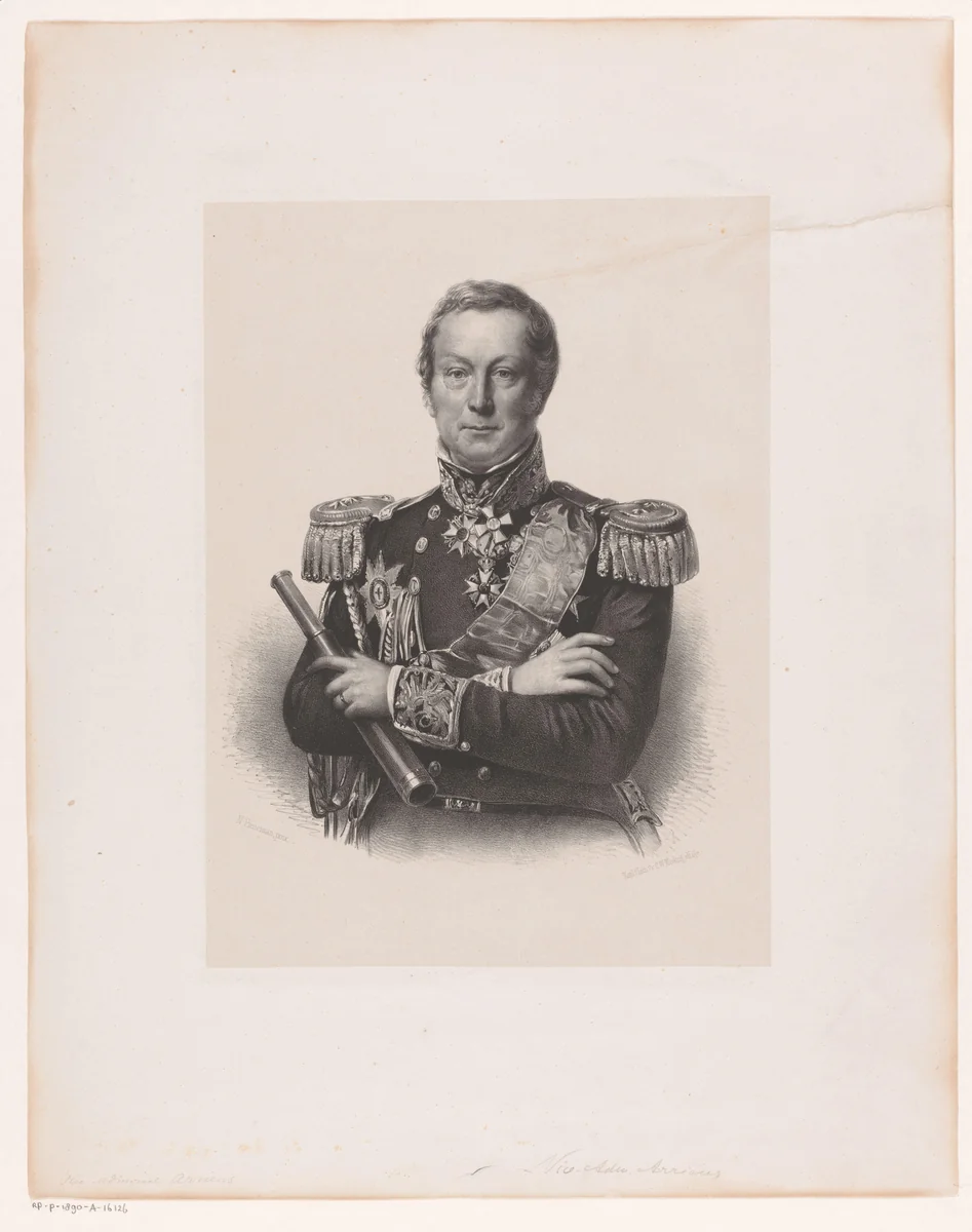 Portret van den Pieter Arriëns by anonymous, print, 1847-1865