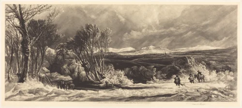 The Snow Drift by Frank Short; Peter De Wint, print, 1904