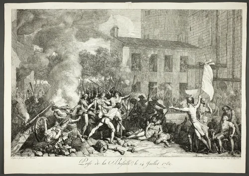 Capturing the Bastille, July 14, 1789 by Charles Thevenin, print, 1788-1798