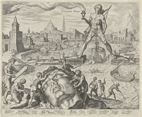 Kolos van Rhodos by Unknown, print, 1572