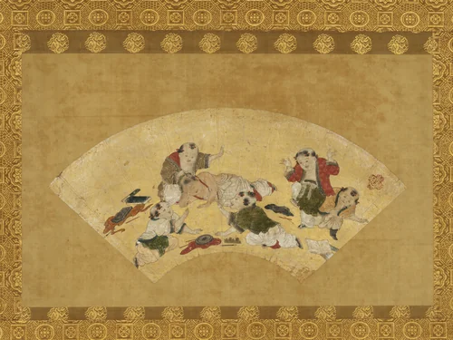 Chinese Boys at Play by Kano Motonobu (狩野元信), painting, 1500-1549