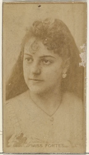 Miss Fortes, from the Actors and Actresses series (N145-8) issued by Duke Sons & Co. to promote Duke Cigarettes by W. Duke, Sons & Co., photograph, 1890-1895