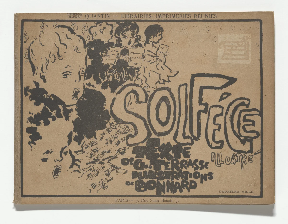 Front cover from Petit solfège illustré (Little Illustrated Solfège) by Pierre Bonnard, illustrated book, 1893