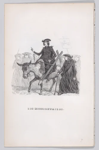 The Missionaries, from "The Complete Works of Béranger" by J. J. Grandville, print, 1836