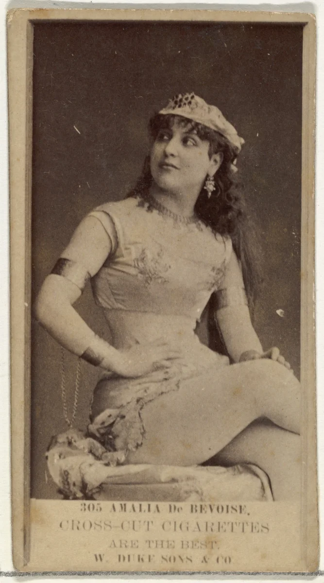 Card Number 305, Amalia De Revoise, from the Actors and Actresses series (N145-3) issued by Duke Sons & Co. to promote Cross Cut Cigarettes by W. Duke, Sons & Co., photograph, 1880-1889