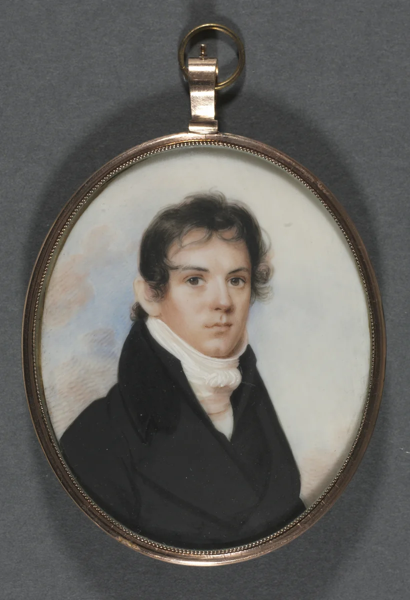 Portrait of a Man by Anson Dickinson, painting, 1805-1815