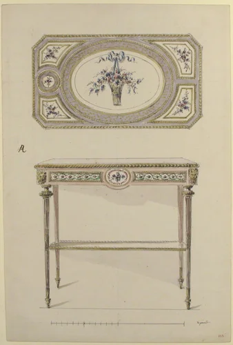 Design for a Table by anonymous, drawing, 1765-1790