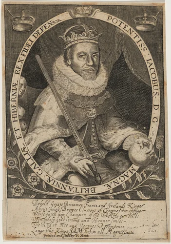 James I by Willem de Passe, print, 1598-1637