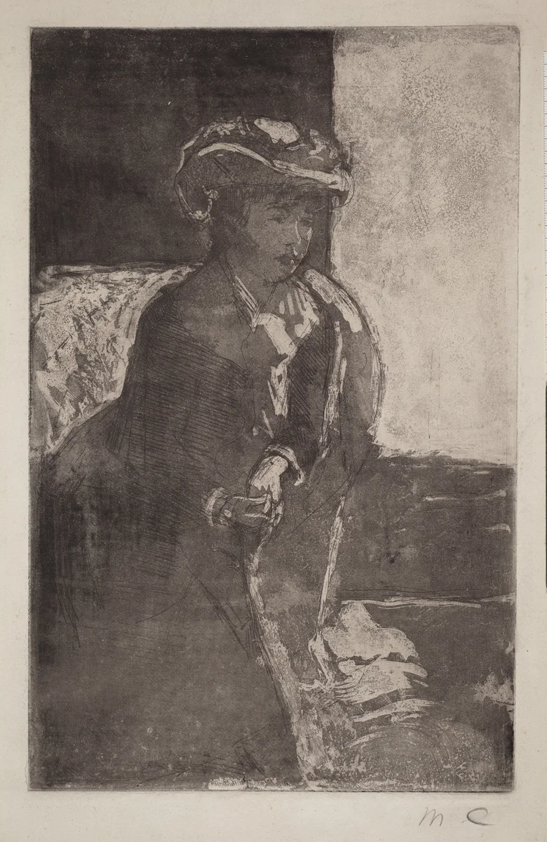 The Corner of the Sofa (No. 3) by Mary Cassatt, print, 1879