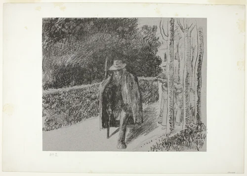 Beggar with Crutch by Camille Pissarro, print, 1897